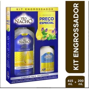Imagem de Kit Tio Nacho Shampoo E Condicionador Antiqueda Engrossador Volume Cap