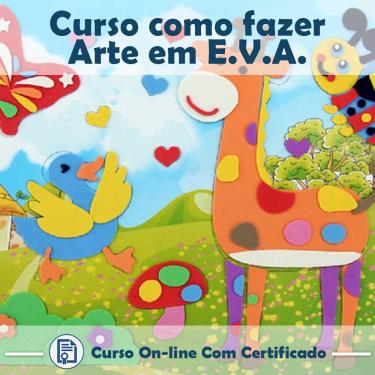 Imagem de Curso online em videoaula de como fazer Arte em E.V.A com Certificado + 2 brindes
