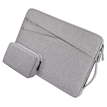 Imagem de OSALADI 2 peças de capa para laptop com capa pequena compatível com MacBook Pro MacBook Air de 13,3 polegadas, cinza, Cinza claro, 26X36CM