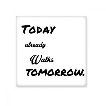Imagem de Poetry Today Already Walk Tomorrow azulejo de cerâmica brilhante decalque pedra adornada tijolo vitrificado