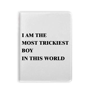 Imagem de Diário de capa macia I Am The Trickiest Boy Art Deco para presente moderno