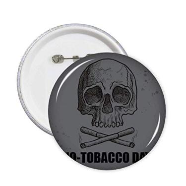 Imagem de Logotipo do cigarro queimando sob a caveira, sem tabaco, broches, emblema, acessório, 5 peças