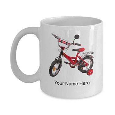 Imagem de Caneca de bicicleta vermelha personalizada - ideia de presente de bicicleta - copo de bicicleta personalizado - caneca de café de bicicleta personalizada - Caneca de café de 325 ml