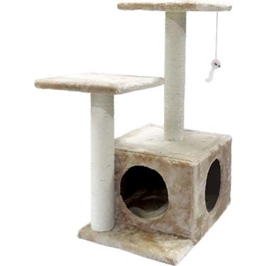 Imagem de Brinquedo Arranhador The Pets Brasil 02 Bases Suspensas e Caixa - Bege