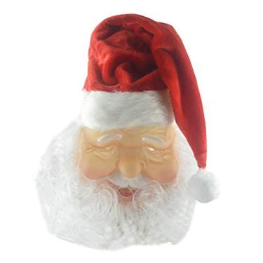 Imagem de Amosfun – Máscara de Papai Noel para fantasia de Natal, Halloween, festa, vestido, suprimentos para crianças, mulheres, homens