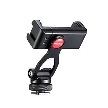Imagem de ULANZI Suporte para tripé de telefone ST-10 com montagem de sapata fria, grampo giratório para celular e adaptador para clipe de smartphone