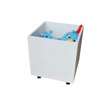 Imagem de Baú com rodízios em mdf multiuso infantil para brinquedos