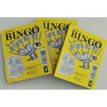 Imagem de Cartela Bingo 3 Blocos 100 Folhas Total 300 Fls. 8 X 10Cm