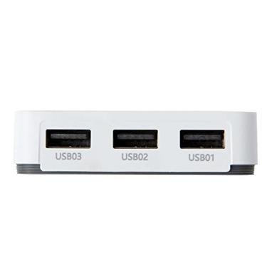 Imagem de LOYALTY-SECU Servidor de impressão Bluetooth de rede portátil USB de 3 portas para impressoras USB branco sem WiFi