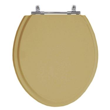 Imagem de Assento Laqueado Convencional Oval Ravena Bege Castor Tampa Vaso Deca-incepa-celite-ideal-roca em Mdf 