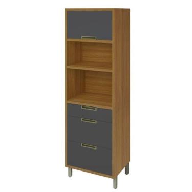 Imagem de Paneleiro Imperatriz 1pts 3gav Torre Quente Freijo/grafite Nesher