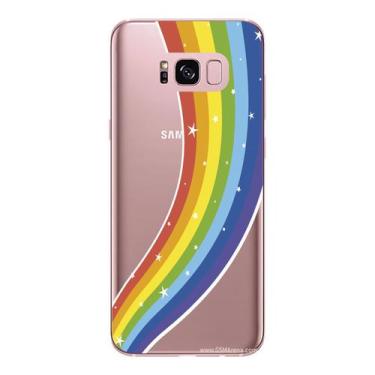 Imagem de Capa Case Capinha Samsung Galaxy  S8 Plus Arco Iris Estrelinhas - Show