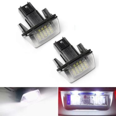 Imagem de 2 peças de luz de placa de carro 18LED número 12 V 6500K para Peugeot 206 207 307 308 406 407 para Citroen C3 C4 C5