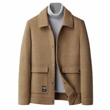 Imagem de Jaquetas para homens, jaquetas, casuais, roupas ativas, agasalhos, roupa urbana, cardigã, adolescente, impermeável, motocicleta, pesca, Marrom, 180/XL