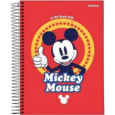 Imagem de Starschool – Caderno Universitário Capa Dura Espiral MICKEY Disney | 1 Matéria, 80 Folhas c/Laminação Brilho e Espiral Revestido | Leveza e Charme Clássico