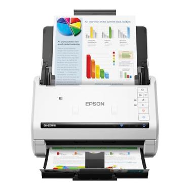 Imagem de Epson DS-575W II Scanner de documentos duplex colorido sem fio para PC e Mac com alimentador automático de documentos de 50 páginas (ADF), drivers Twain e ISIS, aplicativo móvel Epson Smart Panel