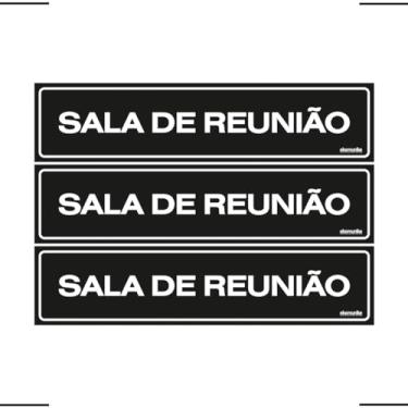 Imagem de Combo 3 Placas De Sinalização Sala De Reunião 30x7 Ekomunike - A-428 F9e