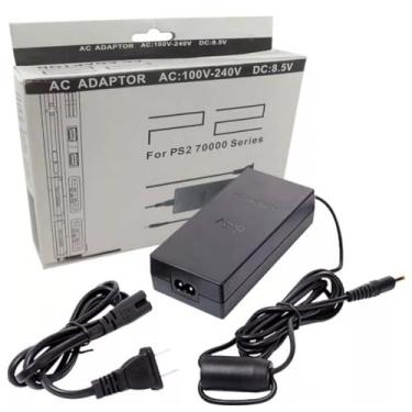 Imagem de Fonte de Alimentação Ac Carregador Cabo Adaptador Ps2 Compatível com Playstation 2 Slim Series 7000 Bivolt 8,5v