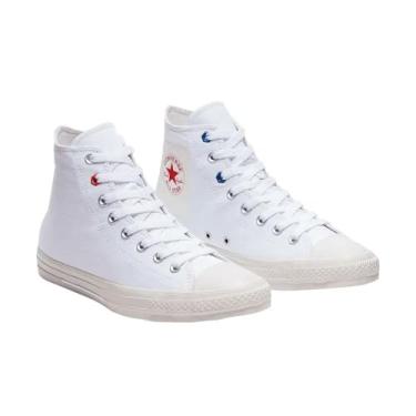 Imagem de Convers CTAS Hi, Branco/Habanero Vermelho/Pálido Putty, 8.5