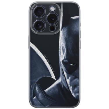 Imagem de ERT GROUP Capa de celular para iPhone 15 PRO original e oficialmente licenciada DC padrão Batman 020 perfeitamente adaptada à forma do celular, capa feita de TPU