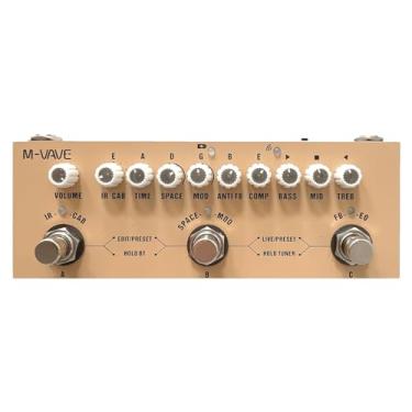 Imagem de XCPHGFM CUBE AC Guitarra acústica multifuncional portátil Pedal de efeito combinado com reprodução de música sem fio Gravação de telefone Função de interface de áudio tipo C