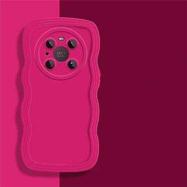 Imagem de Capa de telefone com ondas encaracoladas para Huawei P30 P40 Lite P50 Mate 30 40 50 Pro Nova 5T Y9 Capa de silicone macio com proteção de lente, rosa, para Y9 Prime 2019