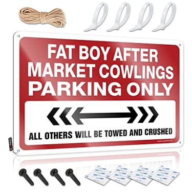 Imagem de Placas de metal para decoração externa de casa Fat Boy After Market Cowlings apenas sinal de lata decoração de porta acessórios de quarto (tamanho: 20 x 30 cm)