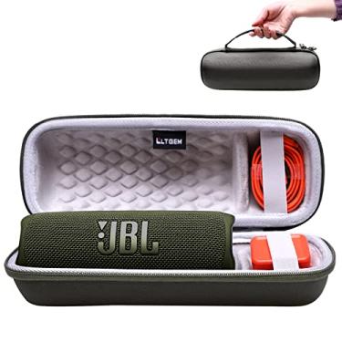 Imagem de LTGEM EVA Capa rígida de transporte para alto-falante Bluetooth portátil JBL Flip 7/6/5/GRIP impermeável - verde