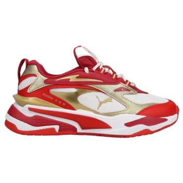 Imagem de PUMA Kids Girls Rs-Fast Glitz Running Sneakers Shoes - Gold,Red,White - Size 7 M