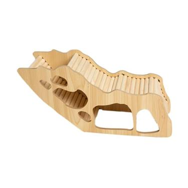 Imagem de Generic Madeira pequeno animal esconderijo cabana jogar brinquedo casa de hamster de madeira pequeno castelo de estimação casa hamster esconderijo para ratos, estilo c