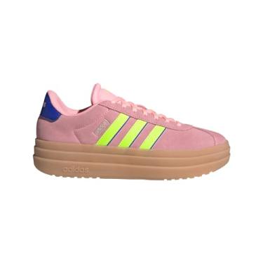 Imagem de adidas Tênis feminino VL Court Bold, Rosa brilhante/limão lúcido/azul lúcido, 36