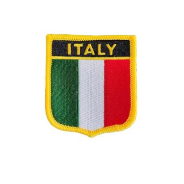 Imagem de Ruoming 1 PÇ Patch de bandeira da Itália bordado em ferro ou costurado, tático, militar, nacional da Itália
