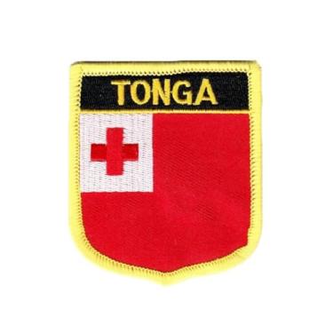 Imagem de Ruoming 1 PÇ Patch de bandeira de Tonga bordado a ferro ou costurado tático militar nacional Tonga (Tonga)