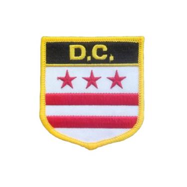 Imagem de Ruoming 1 PÇ Patch de bandeira de Washington D.C bordado a ferro ou costurado, tático, militar, bandeira do estado nacional (Washington D.C)