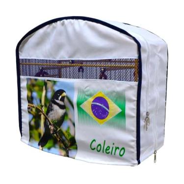 Imagem de Capa Luxo de Tecido Personalizada para Gaiola de Coleiro Coleirinho Bigodinho Papa Capim