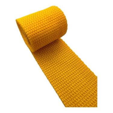 Imagem de Fita Nylon CA 40mm x 50mts Slack Line Alças Cintas de Carga (Amarelo)