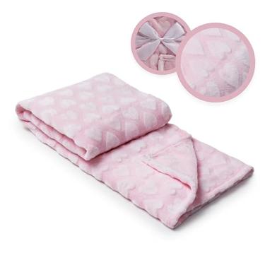 Imagem de Cobertor Bebê Manta Sonho (Corações Rosa)