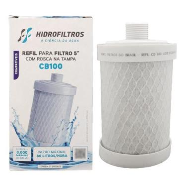 Imagem de Filtro Refil Carvão Ativado Carbon Block 5 Com Rosca - Hidrofiltros