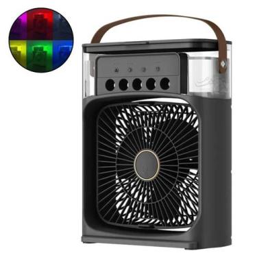 Imagem de Mini Ventilador Portátil 3 Velocidades LED Preto 600ml - Star Capas E 