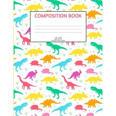 Imagem de Composition Book: Dinosaurs; wide ruled; 50 sheets/100 pages; 7.44" x 9.69"