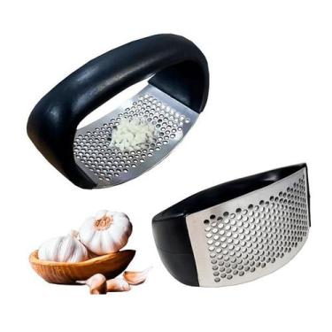 Imagem de Espremedor Amassador Triturador De Alho Inox Manual Cozinha - Bc Bora 