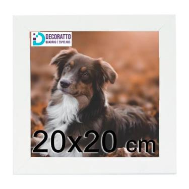Imagem de Porta Retrato C/vidro 20x20 Moldura Branca Para fotos e decorações. - 