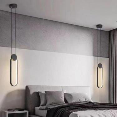 Imagem de Luminária De Teto Para Quarto Pendente Led Moderna Lustre para Cabecei