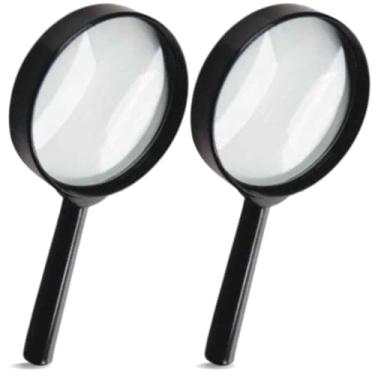 Imagem de Generic 2 Lupa Manual de Mão Lente de Aumento 60mm Vidro Óptico