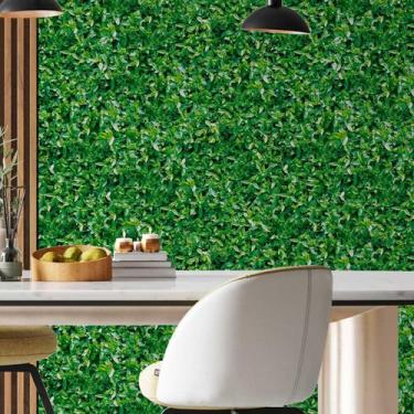Imagem de Papel de Parede 18M   Folhas Verde Tipo Hera Painel  Estampado Floral 
