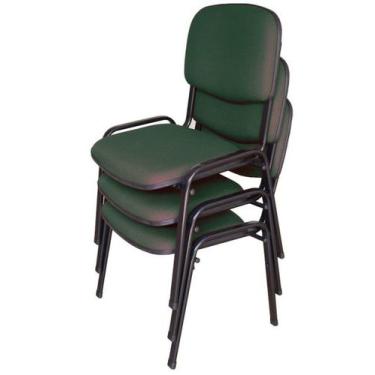 Imagem de 03 Cadeiras para Auditórios Linha Hotel Auditório Verde - Design Offic