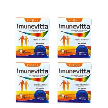 Imagem de Kit 4 Imunevitta Vitaminas A-z 60 Cápsulas.