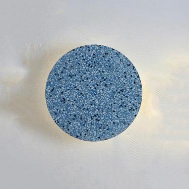 Imagem de Arandela de parede redonda de mármore colorida para decoração de parede LED moderna para corredor nórdico lâmpada de montagem em parede decoração de casa para banheiro sala de estar varanda