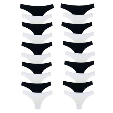 Imagem de Kit 20 Calcinhas Fio Dental Algodão Cotton Básica Lisa Lingerie - Try 