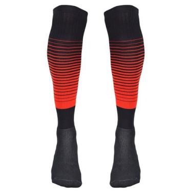 Imagem de Meião Kanxa Profissional Degradê, Preto, Vermelho, Único